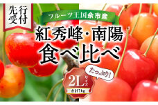 2025年発送【先行予約】令和7年産 紅秀峰南陽食べ比べ【2Lサイズ】各500g【ニトリ観光果樹園】余市 北海道 フルーツ王国 さくらんぼ サクランボ 桜桃 紅秀峰 南陽 食べ比べ 余市産さくらんぼ 人気さくらんぼ ニトリ