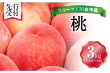 【先行予約：2025年8月下旬以降発送】フルーツ王国余市産「桃」 3kg【ニトリ観光果樹園】