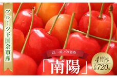 2026年発送【先行予約】令和8年産 南陽【2L～3Lバラ詰め】180g×4【ニトリ観光果樹園】余市 北海道 フルーツ王国 さくらんぼ サクランボ 桜桃 南陽 余市産さくらんぼ 人気さくらんぼ ニトリ