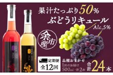 【定期便12ヵ月】ぶどうリキュール2本【品種おまかせ】〈余市リキュールファクトリー〉