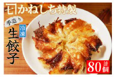 かねしち特製 冷凍肉餃子 80個（1パック10個入り 2パックで1セット×4）