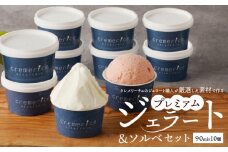 クレメリーチェのジェラート職人が厳選した素材で作るプレミアムジェラート＆ソルベ10個セット