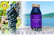 無添加 100％ストレート ぶどうジュース 180ml カベルネ 1本 安芸農園