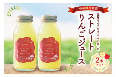中井観光農園ストレートりんごジュース2本セット