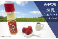 【煉乳４本】山中牧場煉乳セット（北海道赤井川村）北のハイグレード食品Ｓ