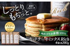 北海道産 米粉100% 南幌ゆめぴりかホットケーキミックス Rich NP1-229