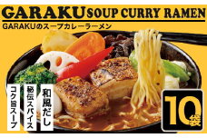 札幌麺匠 GARAKU監修 スープカレーラーメン 10食セット 北海道 NP1-355