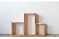 北海道育ちの木材を使った宮大工特製 「キューブBOX」3種 各2セット　L014