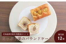 たっぷり栗のパウンドケーキ（個包装）12個入り　E034