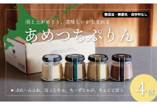 こだわりの北海道素材「あめつちぷりん」4個セットB（ぷれーんふわ＋3種）　C130