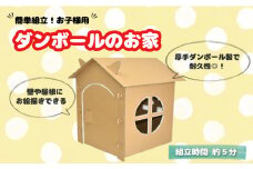 簡単組立！子ども用 厚手ダンボールのお家　H040