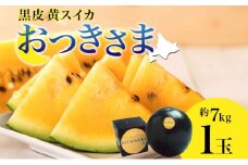 北海道 黄色 大玉 スイカ おつきさま 1玉 約7kg 2026年7月初旬より順次出荷 すいか 西瓜 黒皮 黒スイカ 黄 果物 フルーツ 旬 希少 貴重 甘い 国産 産地直送 ギフト 贈答品 お中元 お取り寄せ エーコープつきがた [№5783-0456]