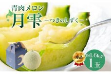 【2026年夏発送】北海道 青肉メロン 月雫 秀品 1玉 約1.6kg 令和7年 メロン 果物 フルーツ 旬 季節 希少 甘い 豊潤 国産 北海道産 デザート ご褒美 産地直送 産直 ギフト お祝い 贈答品 贈り物 お中元 常温 お取り寄せ 送料無料 [№5783-0717]