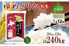 【令和7年産先行予約】北海道 定期便 12ヵ月連続12回 令和7年産 ゆめぴりか 5kg×4袋 特A 精米 米 白米 ご飯 お米 ごはん 国産 ブランド米 肉料理 ギフト 常温 お取り寄せ 産地直送 送料無料  [№5783-0738]
