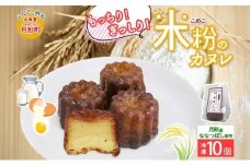 ななつぼし100％使用 米粉カヌレ 10個 ななつぼし 北海道産 米 米粉 国産 カヌレ 焼菓子 菓子 スイーツ デザート もちもち 冷凍 冷凍保存 備蓄 小分け 個包装 一人暮らし お取り寄せ 送料無料 北海道 月形町[№5783-0833]