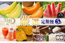 北海道 月形町 厳選定期便 7品 5ヵ月連続 定期便 メロン 赤肉 青肉 スイカ かぼちゃ 南瓜 ジンギスカン 肉 米 ななつぼし 旬 季節 送料無料[№5783-0896]