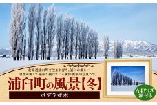 浦臼町の風景（A４サイズ）額付き 冬