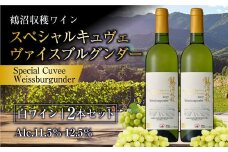 鶴沼収穫ワイン 【スペシャルキュヴェ ヴァイスブルグンダー】 白ワイン 2本セット  計1500ml（750ml×2本） アルコール11.5％-12.5％ お酒 酒 ワイン  セット