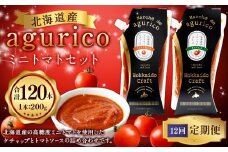 【12回定期便】agurico ミニトマトセット 《ケチャップ・ソース：各200g×5本 計10本×12回》 | 調味料 野菜 トマト ケチャップ トマトソース 北海道産ミニトマト