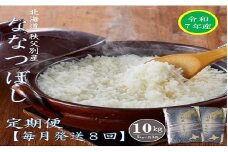 【新米予約受付】令和7年産 ななつぼし定期便80kg(毎月10kg×8か月)