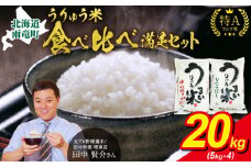 うりゅう米 食べ比べ 満足セット 「 ゆめぴりか 10kg（5kg×2袋）･ ななつぼし 10kg（5kg×2袋）」 お米 米 ごはん ご飯 特A 単一原料米 お弁当 国産 人気 おすすめ kome 雨竜町