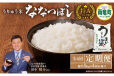 【定期便全4回】令和6年産 うりゅう米 ななつぼし 5kg（5kg×1袋）毎月1回お届け お米 米 ごはん ご飯 4ヶ月 連続お届け 定期便 特A  単一原料米 お弁当 国産 人気 おすすめ kome 雨竜町