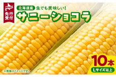 【令和7年産先行受付】生でも美味しい！ とうもろこし 「 サニーショコラ 」 10本（Lサイズ）【配送不可地域：沖縄・離島】