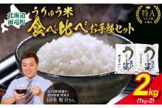 うりゅう米 食べ比べ お手軽セット 「 ゆめぴりか 1kg（1kg×1袋）･ ななつぼし 1kg（1kg×1袋）」 お米 米 ごはん ご飯 特A 単一原料米 お弁当 国産 人気 おすすめ kome 雨竜町