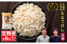 定期便 北海道産 ななつぼし 玄米 定期便 5kg 6回 特A 雨竜町 お米 米 厳選 人気
