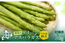 【先行受付】令和7年産 朝採りグリーンアスパラ  2kg＜ 川越農場 ＞野菜 春 夏 北海道アスパラ 雨竜町産 パスタ サラダ スープ 旬 やわ旨