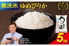 【12月発送】新米予約 うりゅう米 ゆめぴりか 無洗米 5kg（5kg×1袋） 令和7年産 お米 米 ごはん ご飯 特A 単一原料米 お弁当 国産 人気 おすすめ kome 雨竜町