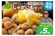 【先行予約】北海道産 じゃがいも食べ比べセット 「きたあかり・男爵」 5kg  ジャガイモ 芋 いも 秋野菜 季節の野菜 直送農場 北海道雨竜町産 サイズ混同 野菜