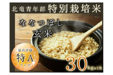【数量限定】全国唯一の生産情報公表農産物JAS認証米 【令和６年産】特別栽培米 ななつぼし 玄米 低農薬米 30kg