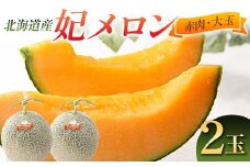 【先行予約】令和7年産 妃メロン 赤肉 大玉 2玉（令和7年7月下旬～8月中旬発送予定） 北海道 2012-01