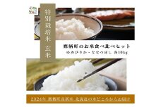 A266【令和６年産】ゆめぴりか ななつぼし 食べ比べセット（玄米）特Aランク  各10㎏ 北海道 鷹栖町 たかすのおむすび 米 コメ ご飯 玄米 お米 ゆめぴりか ななつぼし