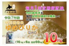 【6回定期便】ゆめぴりか （精白米） 10kg×6回 北海道 鷹栖町 【2025年10月下旬より発送開始】 合計60kg たかすのお米 特別栽培米 米 コメ ご飯 精 白米 お米 ゆめぴりか