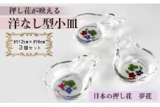 押し花が映える＜洋なし型小皿＞３枚セット（夢花）
