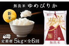 令和7年産新米≪先行予約≫新米発送 【お米の定期便】ゆめぴりか 5kg 《無洗米》全6回