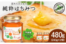 東神楽産採れたまんまの純粋はちみつ 240ｇ2個【7月採蜜】クローバー 蜂蜜 ハチミツ