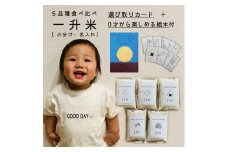 【名入れ可】一升米　選び取りカード・絵本付き　北海道米5品種食べ比べセット　