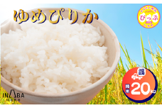 ゆめぴりか 精米 20kg 3回 定期便【稲場農場】【2025年産 先行受付】 米 お米 北海道米 特Aランク 国産 白米 コメ 北海道 比布町 ぴっぷ 1024-008
