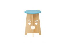 ふぇいす〈Face Stool〉　表情：おーちゃん　カラー：ブルー