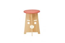 ふぇいす〈Face Stool〉　表情：おーちゃん　カラー：レッド