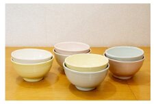 理創夢工房「彫模様シリーズ／卵かけ飯碗セット」〈中：ピンク / 小：白〉【22001018】
