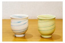 理創夢工房「虹雪シリーズ／湯呑み：2個セット」〈カラー：黄・白〉【22001074】