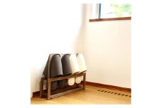〈アートクラフト・BAU工房〉スリッパスタンド（ウォルナット）◆高島屋選定品◆【99000072】