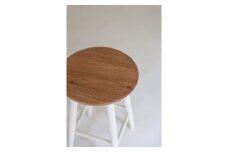 〈北の住まい設計社〉PAS Stool_KU-1901_WH（パス スツール） (ホワイト色) ◆高島屋選定品◆【99000096】