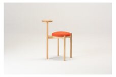 〈大雪木工〉yuk（ユク） スタッキングスツール（布座：オレンジ）◆高島屋選定品◆【99000129】