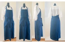 リネンの藍染エプロン（男女兼用）