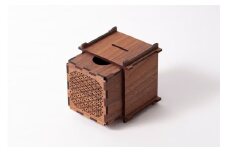 〈加藤木工〉貯金箱「銀の蔵」（ウォールナットオイルクリア色）◆高島屋選定品◆【99000194】